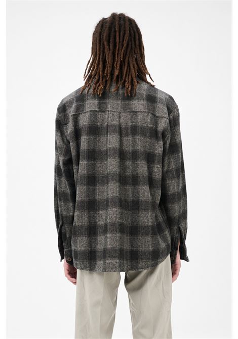 camicia above uomo grigia e nera OUR LEGACY | M4252AO
